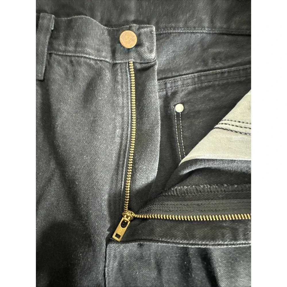 Vintage Wrangler Jeans Mens 33x34 Shadow Black Cowboy Cut Read Description